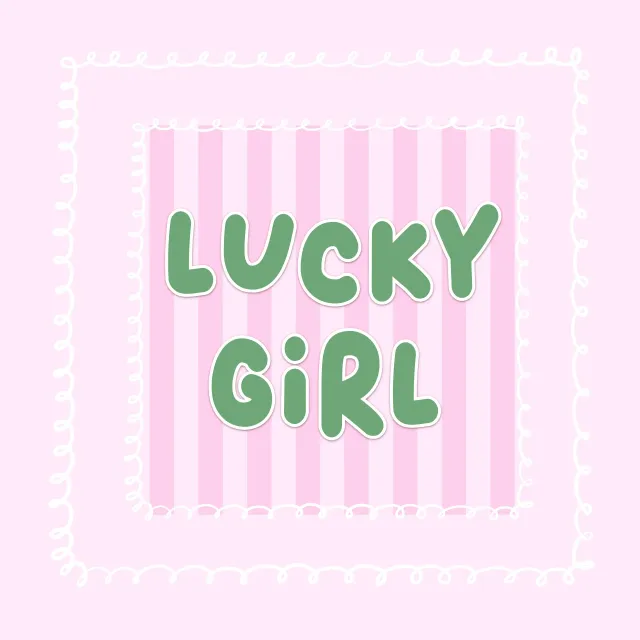 Sitzkissen Lucky Girl Pink Rosa Streifen