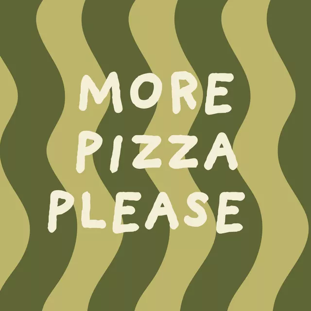 Kissen More Pizza Please Green