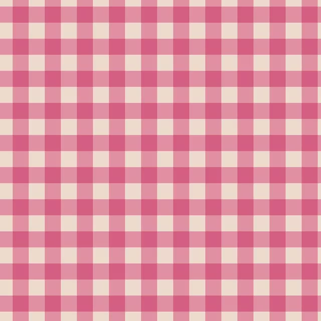 Raffrollo Gingham Karo Rosa Beige