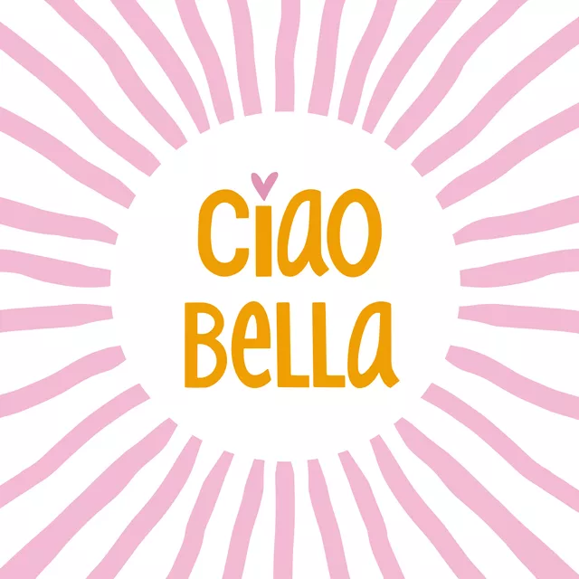 Kissen ciao bella - rosa