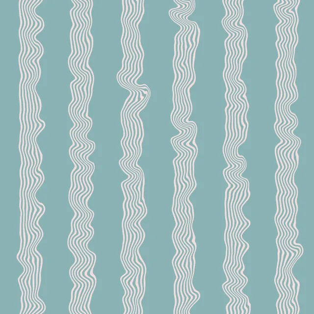 Kissen Wellenstreifen Türkis