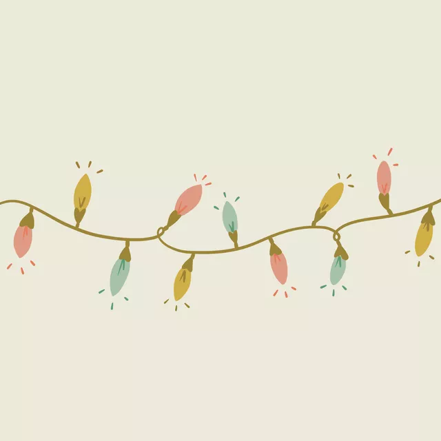 Kissen Lichterkette Creme