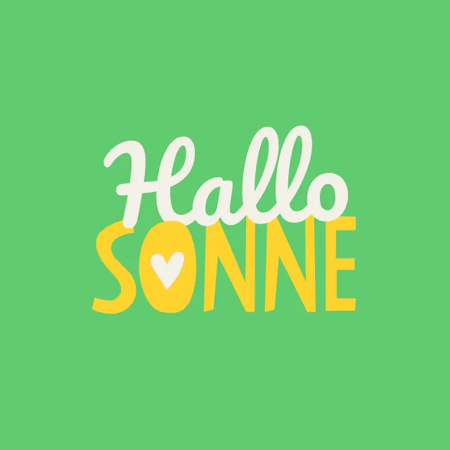 Servietten Hallo Sonne grün-gelb