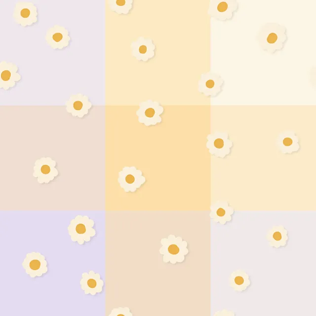 Bankauflage Kariert mit Blumen Pastel