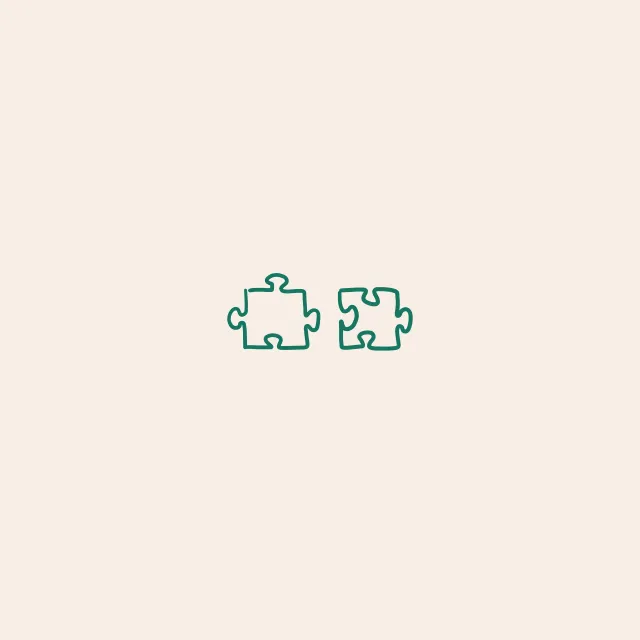 Tischset Puzzle Pieces beige