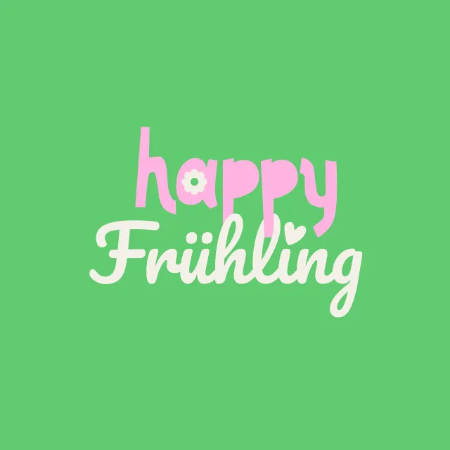 Tischset happy Frühling grün