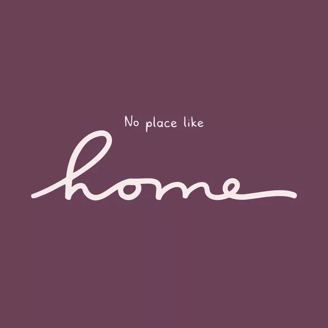 Kissen Home Spruch Beige Pflaume