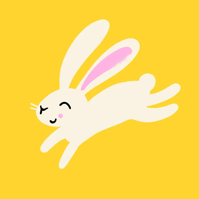 Kissen Hello Spring Hase gelb