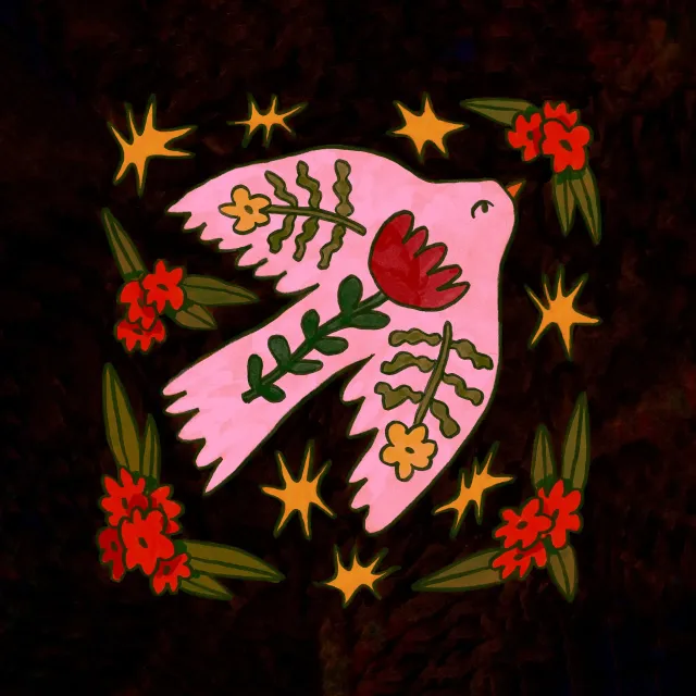 Sitzkissen Floral Bird - Blumen Vogel