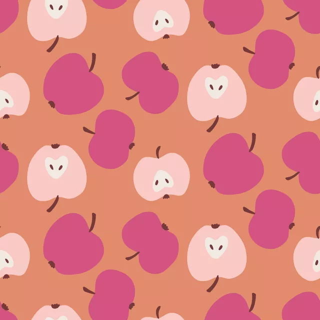 Bettwäsche Äpfel orange