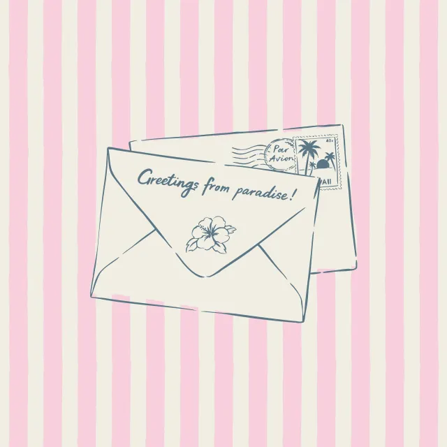 Kissen Post aus dem Paradies rosa