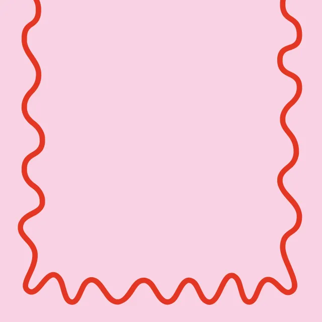 Tischdecke Wellenrand Rosa Rot