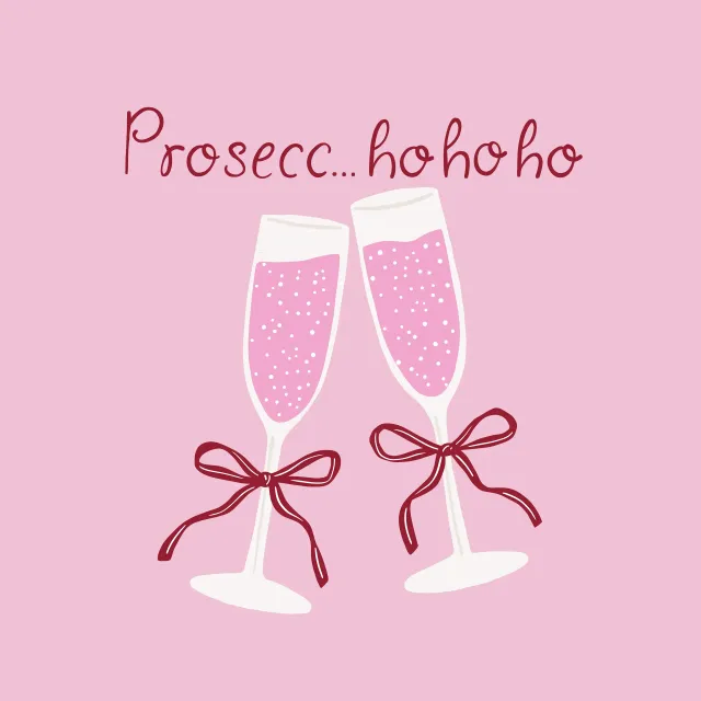 Kissen Prosecc ho ho ho pink