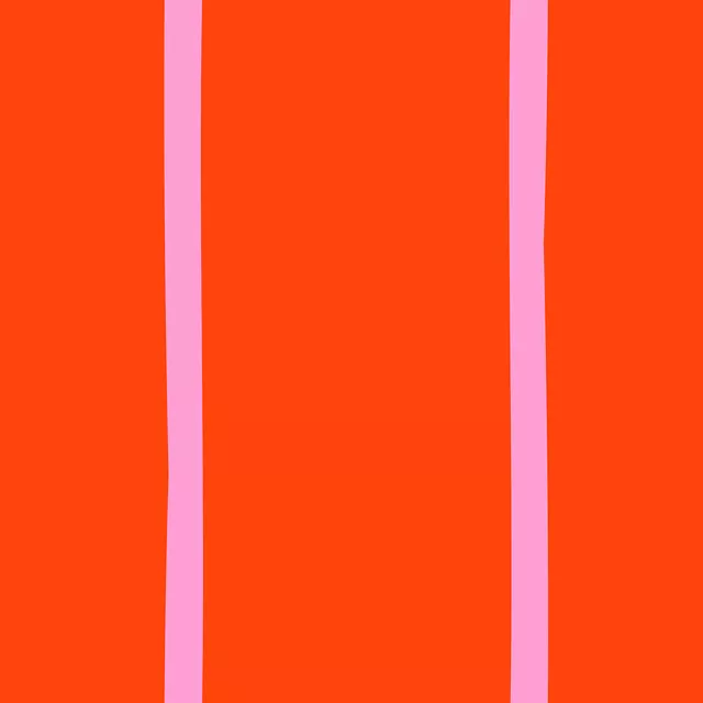 Kissen Dünne Streifen Rot & Pink