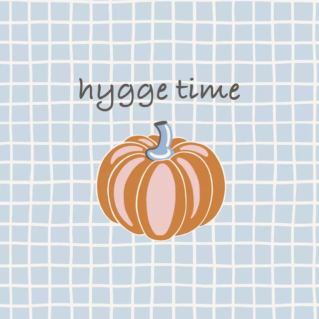 Bettwäsche Hygge Time – Kürbis auf Karo
