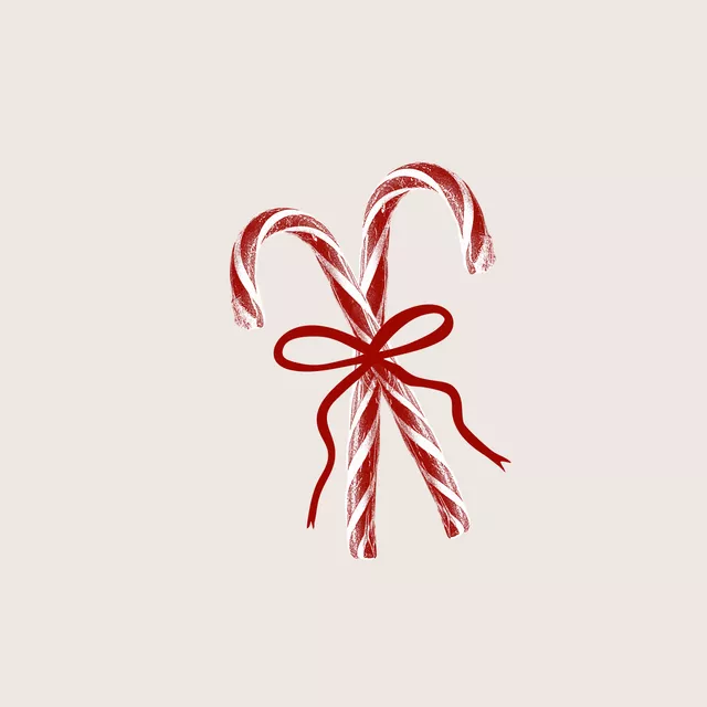 Kissen Candy Cane Beige