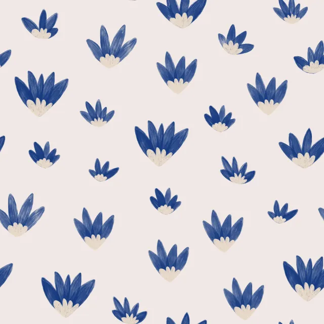 Tischdecke Blaue Blumen