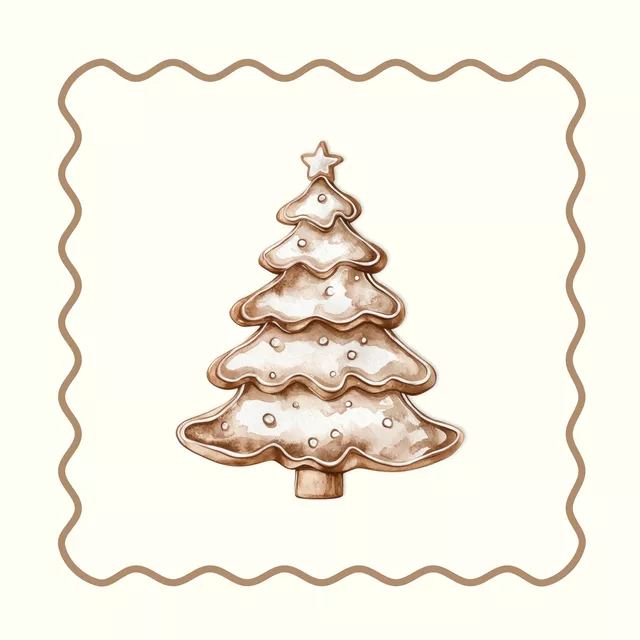Kissen Cozy XMas Tannenbaum Keks