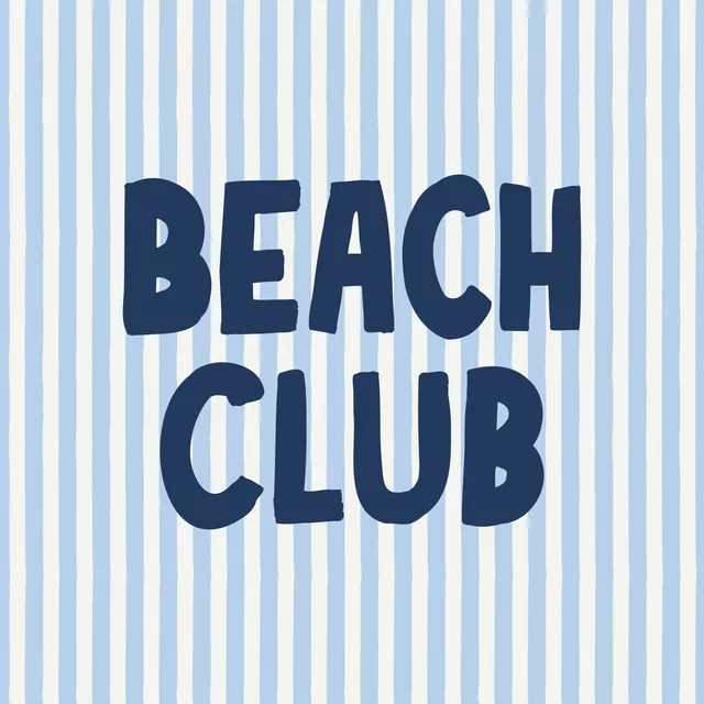 Geschirrtuch Beach Club gestreift blau