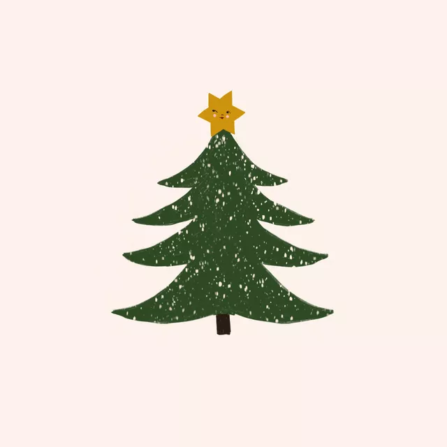 Kissen Tannenbaum Beige