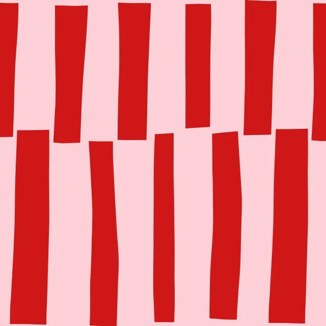 Dekovorhang Rote Streifen auf Blush Rosé