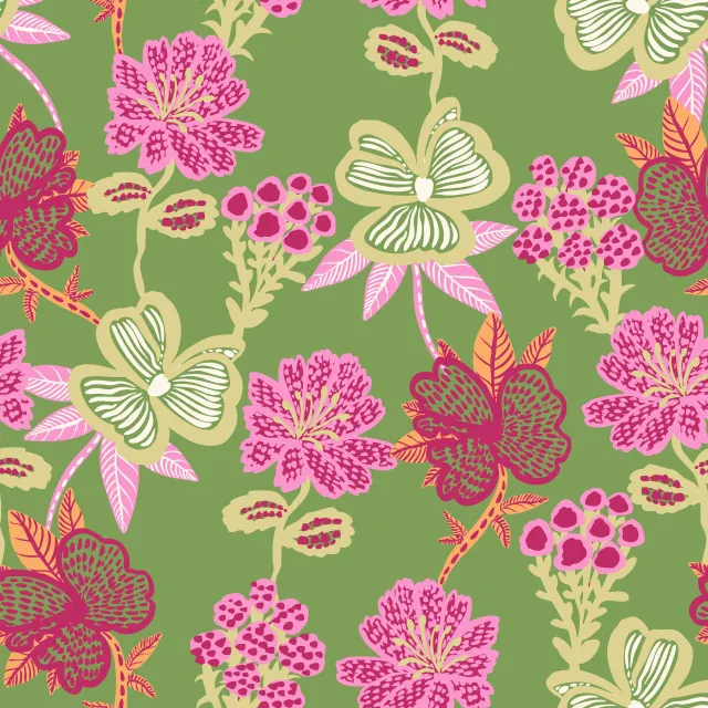 Bankauflage Frühlingsblüten Grün