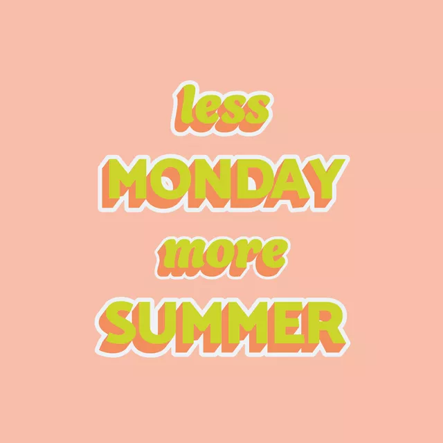 Sitzkissen less MONDAY more SUMMER