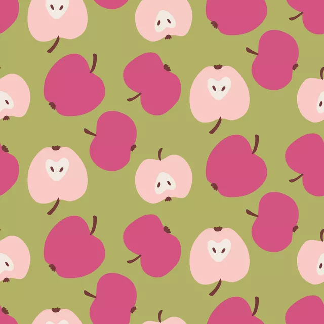 Kissen Äpfel grün