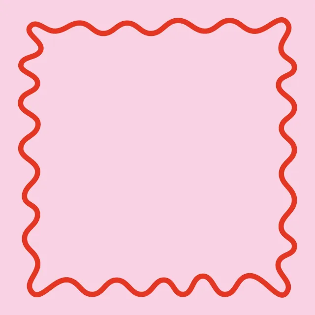 Tischdecke Wellenrand Rosa Rot