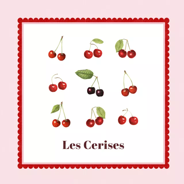 Kissen Preppy cottage cherries III