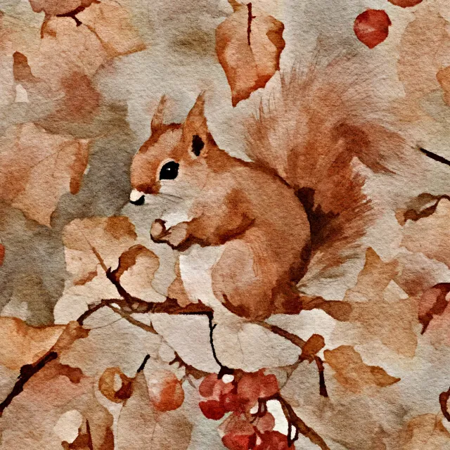 Sitzkissen Eichhörnchen im Wald