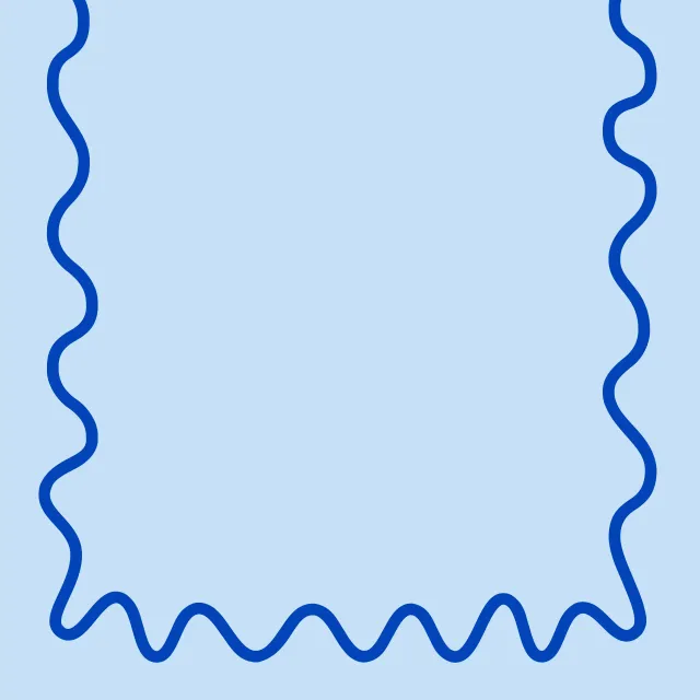 Tischdecke Wellenrand Hellblau