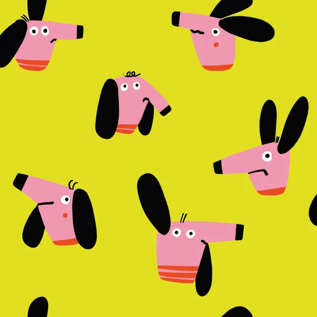 Sitzkissen Verwirrte Dackel - Muster