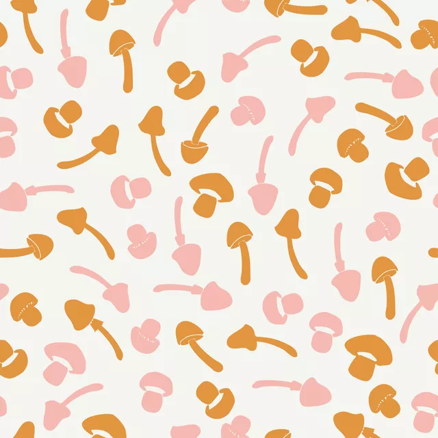 Bettwäsche Herbst Pilze überall rosa