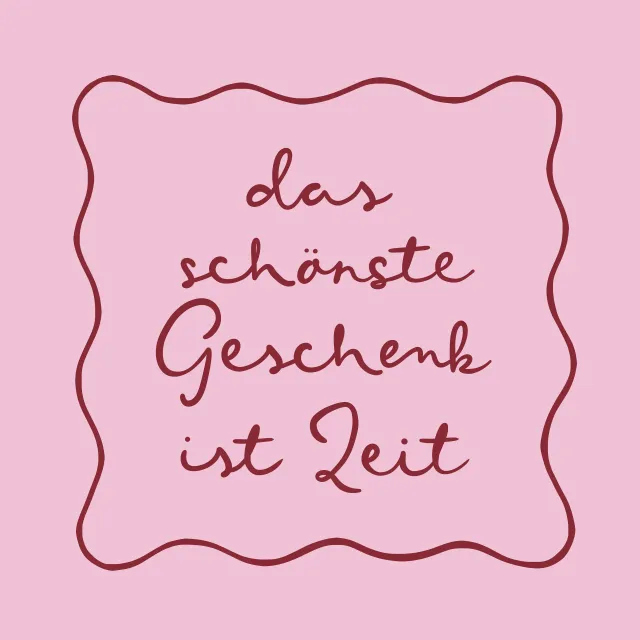 Kissen Geschenk Zeit rosa rot