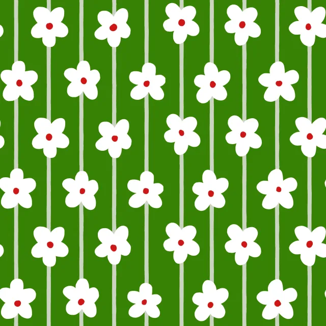 Dekovorhang Blumenmuster Grün