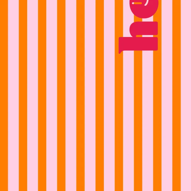 Kissen Stripes-Hello-Orange