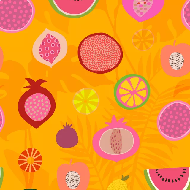Kissen Tropical Fruit Garden orange