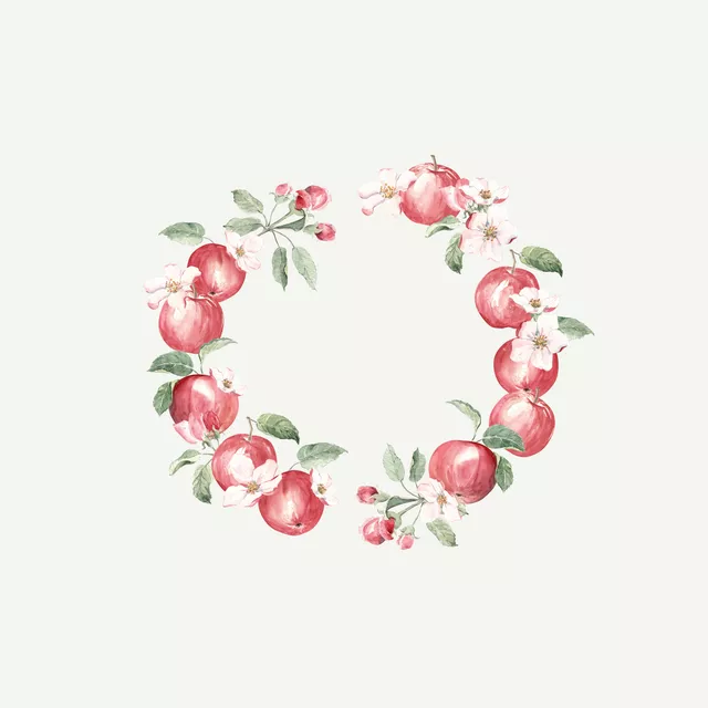 Kissen Apfel Kranz offwhite weiß