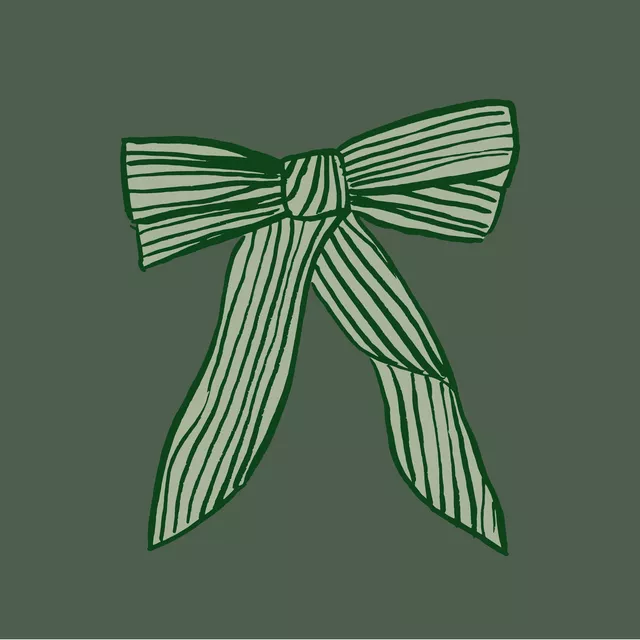 Kissen Schleife dunkelgrün