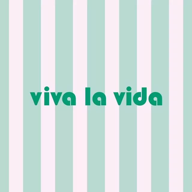 Kissen Viva La Vida Rayas turquesa