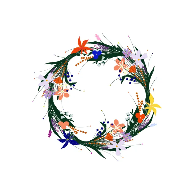 Geschirrtücher Blumenkranz