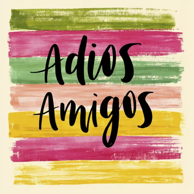 Kissen Adios Amigos - Typografie