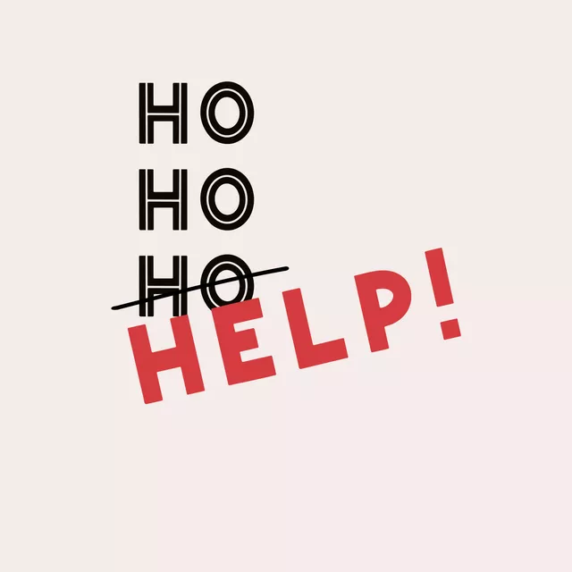 Geschirrtücher Ho Ho Help Xmas Lettering