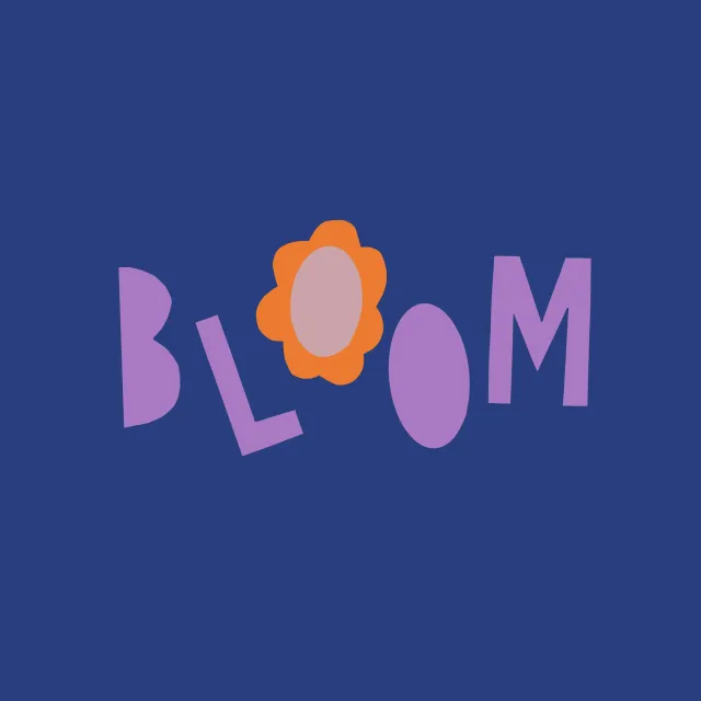 Kissen Bloom lila blau