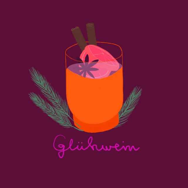Tischset Glühwein Berry Orange