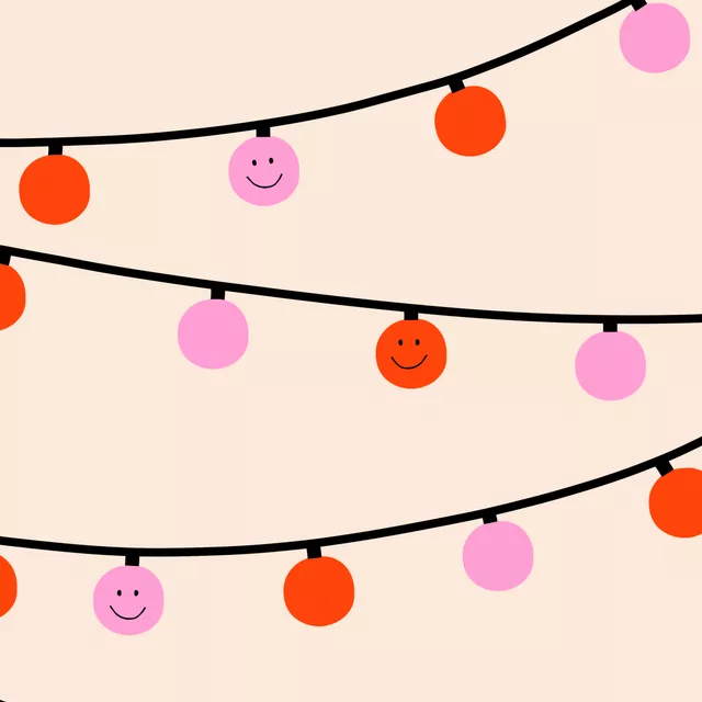 Kissen Lichterkette Smile