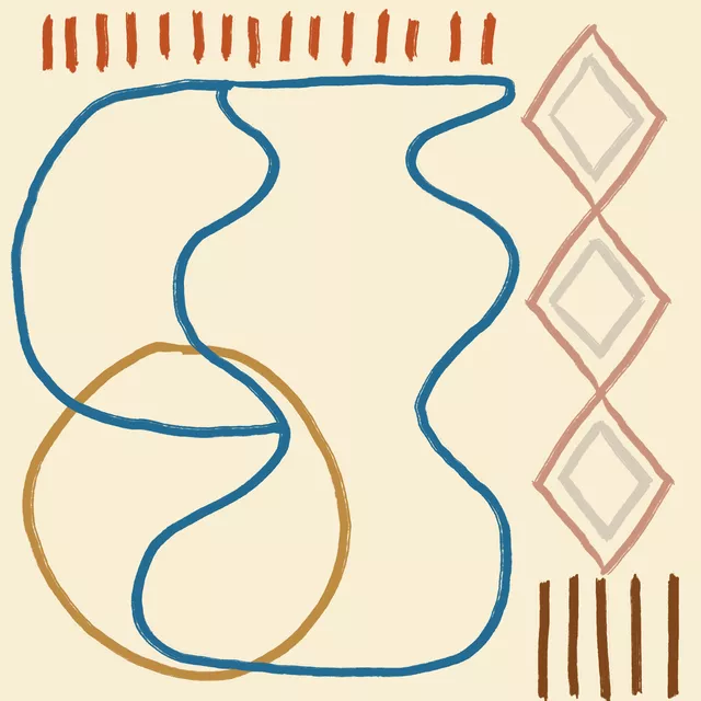 Kissen Abstract Boho Geometric