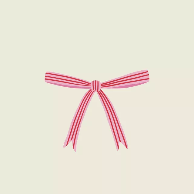 Kissen Weihnachtsschleife Weiß Pink