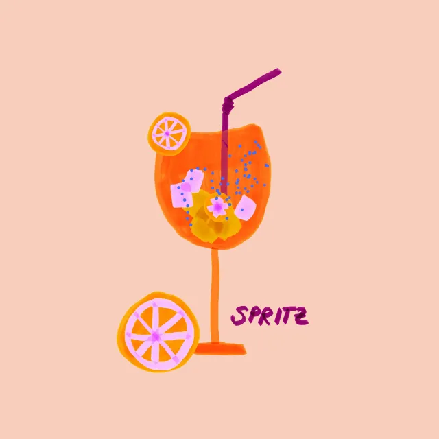 Bodenkissen Spritz Typo